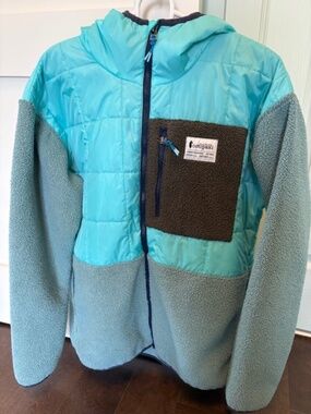 COTOPAXI Trico Hybrid sz XL hoodie jacket high pile fleece teddy bluegrass
